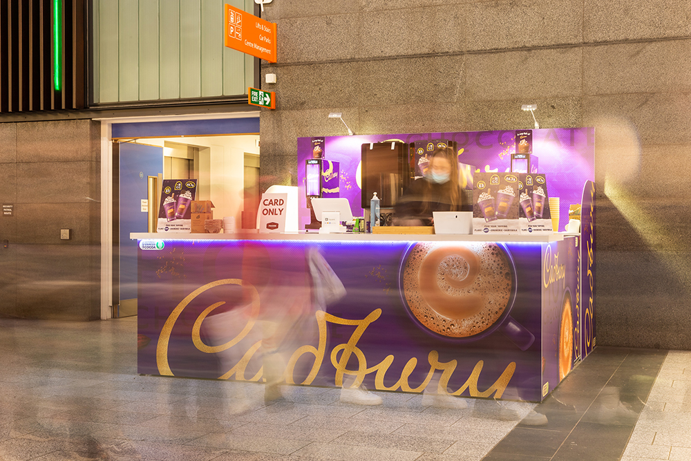Cadburys hot chocolate kiosk