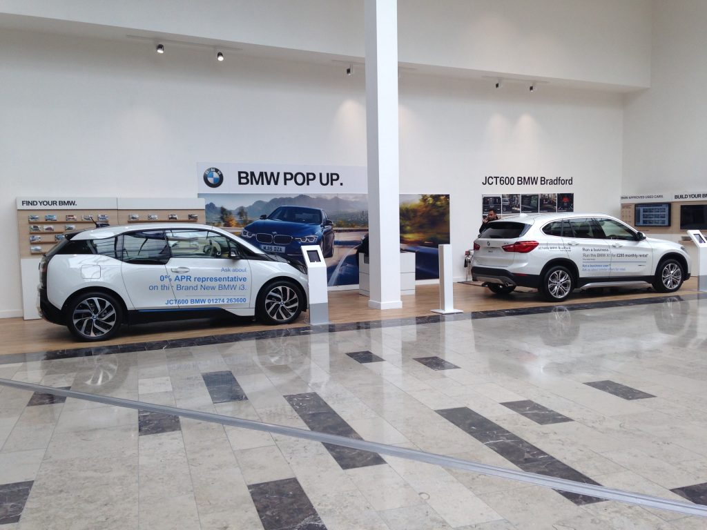 BMW shopping centre pop up