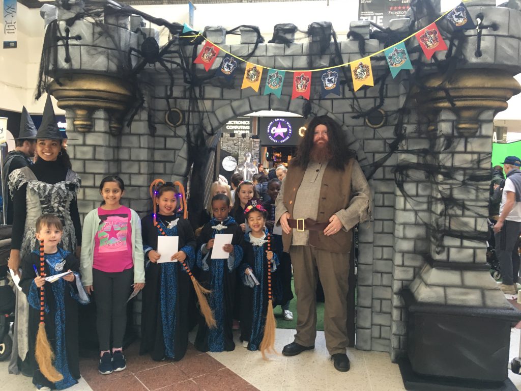 Hagrid character at Harry Potter shopping centre event