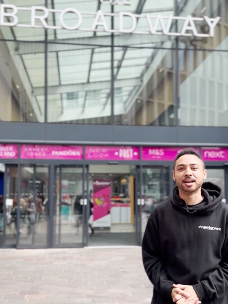 Broadway shopping centre entrance