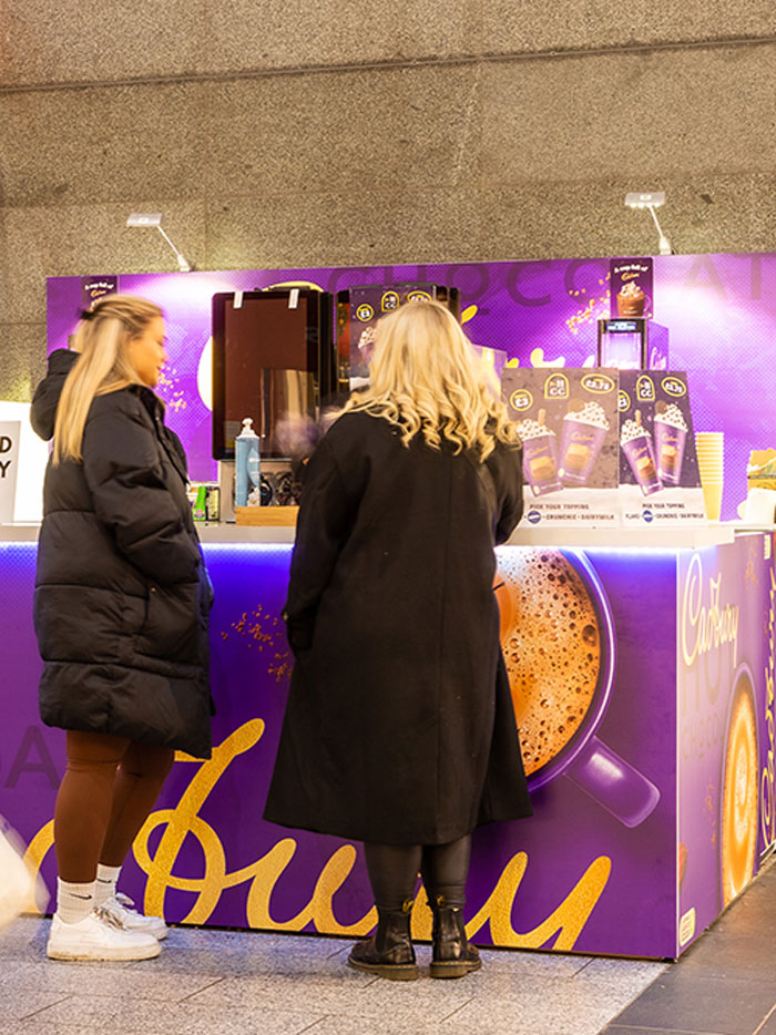 Cadbury chocolate stand