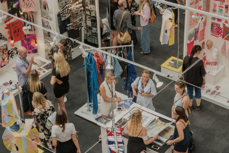 busy exhibition stand