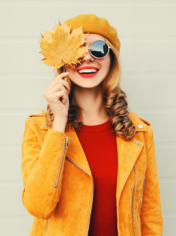 Woman yellow clothes